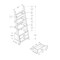 Monarch Specialties Bookshelf, Bookcase, Etagere, Ladder, 4 Tier, 69"H, Office, Bedroom, Laminate, Grey, White I 2756 - alternate 4
